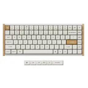Keychron mehanička tipkovnica K2 HE, Bluetooth/2.4GHz, White Wooden, US Layout, HR znakovi, K2H-Q1