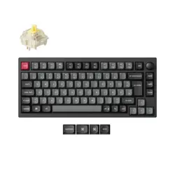 Keychron mehanička tipkovnica Lemokey P1 Pro, super banana switch, US Layout, black, P1P-X4-b