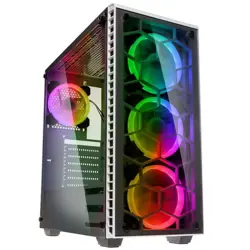 Kolink Midi Tower Observatory, glass window, RGB, White, 5999094002500