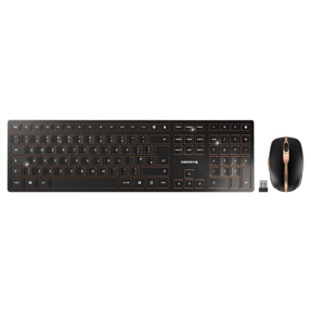Komplet Cherry DW-9100, slim bežična/BT tipkovnica i miš, crna, JD-9100GB-2