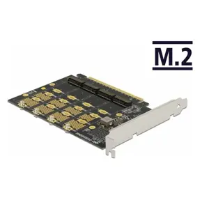 Kontroler Delock PCI Express x16 Card, 4 x internal NVMe M.2 Key M, bifurcation, 89017