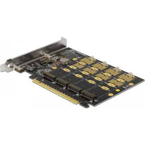 Kontroler Delock PCI Express x16 Card, 4 x internal NVMe M.2 Key M, bifurcation, 89017