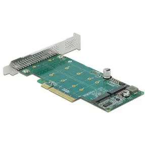 Kontroler Delock PCI Express x8 Card, 2 x internal NVMe M.2 Key M, bifurcation, 89045