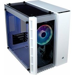 Corsair Mini Tower Crystal Series 280X RGB, glass window, White, CC-9011137-WW