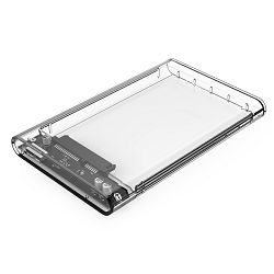 Orico vanjsko kućište 2.5" USB 3.0, SATA HDD/SSD, do 9.5 mm, tool free, prozirno, 2139U3-CR, 35425