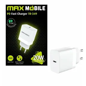 Kućni punjač Maxmobile, PD QC3.0, USB-C, TR-349, 20W