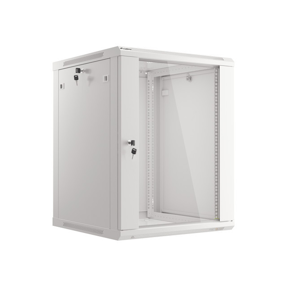 Lanberg 15U 600x600mm zidni mrežni ormar, 19", Flat pack, sivi, WF01-6615-10S