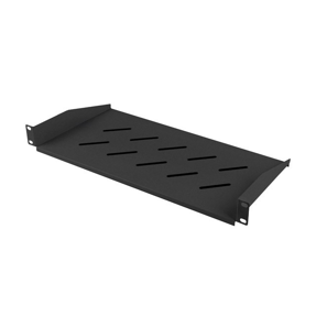 Lanberg 19" 1U polica za mrežni ormar, fiksna, crna, do 25 kg, AK-1014-B