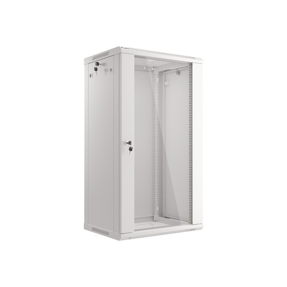 Lanberg 22U 600x450mm zidni mrežni ormar, 19", Flat pack, sivi, WF01-6422-10S