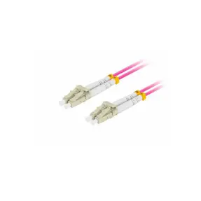Lanberg 2m Fiber Optic Patchcord MM LC/UPC-LC/UPC Duplex LSZH OM4 50/125 3.0MM Violet
