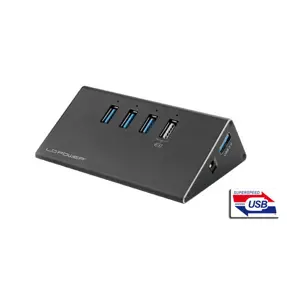 LC-Power USB Hub, 4-port, 3x USB 3.0/1x USB 3.0, Black, LC-HUB-2B-4