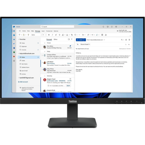 Lenovo ThinkVision S24-4e, 23.8", FHD, IPS, 100Hz, HDMI, VGA, 64B5KAT1EU