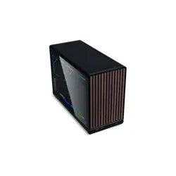 Lian Li Mini Tower DAN Cases A3 Wood, glass window, Black, 4718466017567