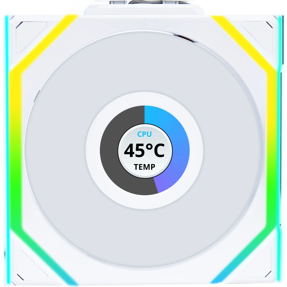 Lian Li ventilator 120mm UNI FAN SL Wireless LCD 120, ARGB, PWM, White, 12SLLCD1W1W