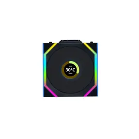 Lian Li ventilator 120mm UNI FAN SL Wireless LCD 120, ARGB, PWM, Black, 12SLLCD1W1B