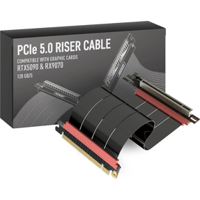 Linkup Riser PCIe 5.0 x16 GPU Riser Cable 400mm, crni, AVA5 Armour, AG-P5-33SR-040BK-v4