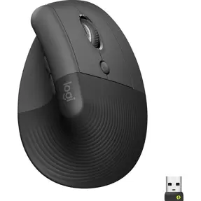 Logitech bežični miš Lift, ergonomski, Graphite, 910-006473