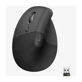 Logitech bežični miš Lift, ergonomski, vertical, left-handed, Graphite, 910-006474