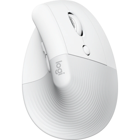 Logitech bežični miš Lift, Ergonomski, White, 910-006496