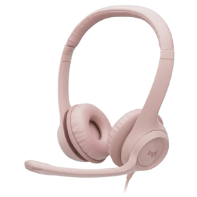 Logitech headset H390, USB, Rose, 981-001281
