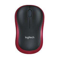 Logitech bežični miš M185, Red, 910-002240