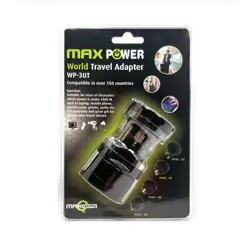 MAXPOWER ADAPTER UNIVERZALNI PUTNI WP-3UT CRNI , universal travel adapter, 3858890430950