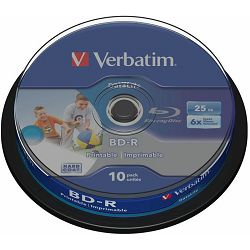 BD-R SL Verbatim 25GB 6x Wide Printable 10-pack, V043804