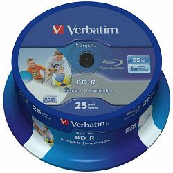 BD-R SL Verbatim 25GB 6x Wide Printable 25-pack, V043811