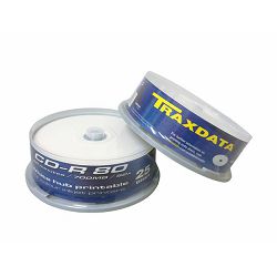 CD-medij Traxdata 700MB 52x Printable, Retail, 25-pack, 901CK2IWTRA01