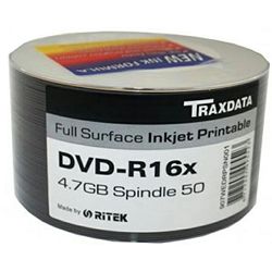 DVD-R medij Traxdata 4.7GB 16x Printable, OEM, 50-pack, 907OEDRPSN003