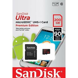 SD micro 200GB Sandisk Ultra Android, SDSQUAR-200G-GN6MA