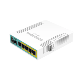 MikroTik Router HEX PoE (RB960PGS), 5-Port gigabit ethernet router