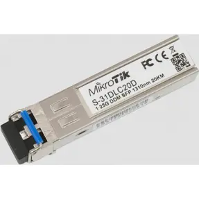 MikroTik SFP modul S-31DLC20D, a 1.25G SFP transceiver with a 1310nm Dual LC connector