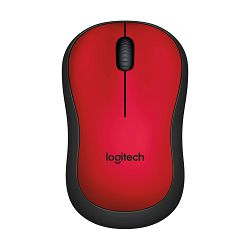 Logitech M220 Silent Red bežični miš, 910-004880