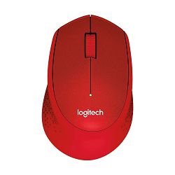 Logitech bežični miš M330 Silent Plus, Red, 910-004911