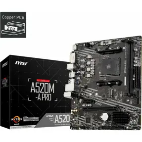 MSI A520M-A Pro, AMD A520, AM4, DDR4, mATX, 7C96-001R