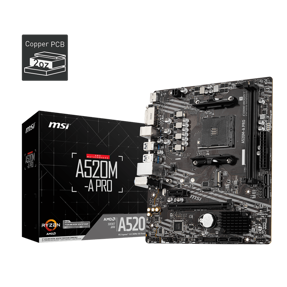 MSI A520M-A Pro, AMD A520, AM4, DDR4, mATX, 7C96-001R