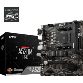 MSI A520M Pro, AMD A520, AM4, DDR4, mATX, 7D14-005R