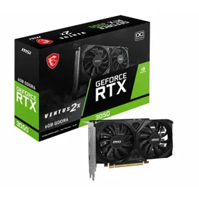 MSI RTX3050 Ventus 2X E 6G OC, 6GB GDDR6, NVIDIA GeForce, V812-055R