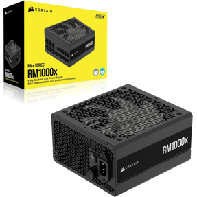 Napajanje Corsair 1000W RM1000X, Black, 2024, Full modular, 80 PLUS Gold, ATX 3.1, CP-9020271-EU