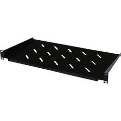 Polica za mrežni ormar, NaviaTec, 19", 250mm, 1U, Cantilever, crna, max 10kg, NVT-SH-CL4825G-1UBLK