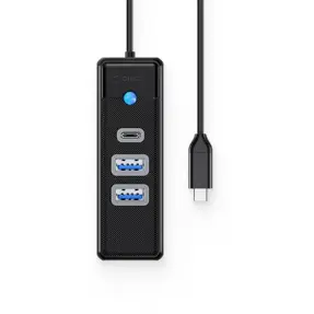 Orico USB-C hub, 3-port, 2x USB-A, 1x USB-C, USB 3.0, black, PWC2U-C3-015-BK-EP