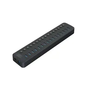 Orico USB hub, 16-port, 16x USB 3.0, Switch, Power supply, black, CT2U3-16AB-EU-BK-BP