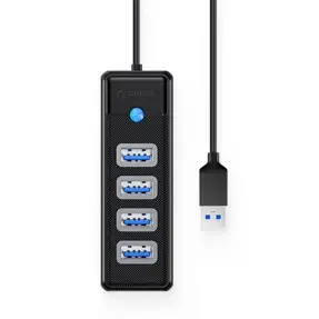 Orico USB hub, 4-port, 4x USB 3.0, black, PW4U-U3-015-BK-EP