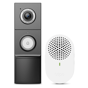 Pametno zvono sa video kamerom TP-Link Tapo D235, vanjsko IP66, Wi-Fi (2.4GHz), crno-bijelo (Google Assistant, Alexa)
