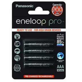 Panasonic baterije AAA Eneloop Pro, 4 kom, BK-4HCDE/4BE