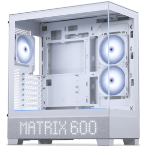 Phanteks Midi Tower XT View Matrix 600 White, D-RGB, glass window, PH-XT523VM1_DWT01