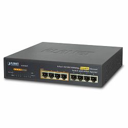 Switch Planet GSD-804P, 8-Port, Gigabit,  4-Port PoE+, 30W, GSD-804P