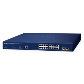 Planet Switch, 16-Port 10/100/1000T+2-Port 1G/2.5G SFP Managed Ethernet Switch, GS-4210-16T2S