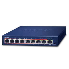 Planet Switch, 8-Port 10/100/1000T 802.3at PoE+1-Port Gigabit Desktop Switch, GSD-908HP